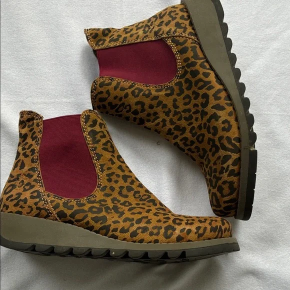 Fly London Leopard Print Ankle Boots - Picture 4 of 4
